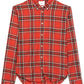 Billy Reid Men's Kirby Slim Fit Button-Down Sport Shirt Red Beige Size XX-Large