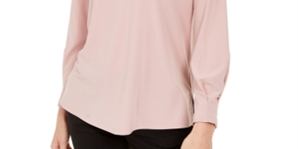 Alfani Women's Cut Out Blouse Pink Size Petite XL