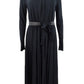 Marella Women Zufolo Pleated MIDI Dress Black Size M