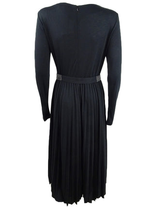 Marella Women Zufolo Pleated MIDI Dress Black Size M