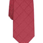 Alfani Men's Windowpane Tie Wine Size Regular
