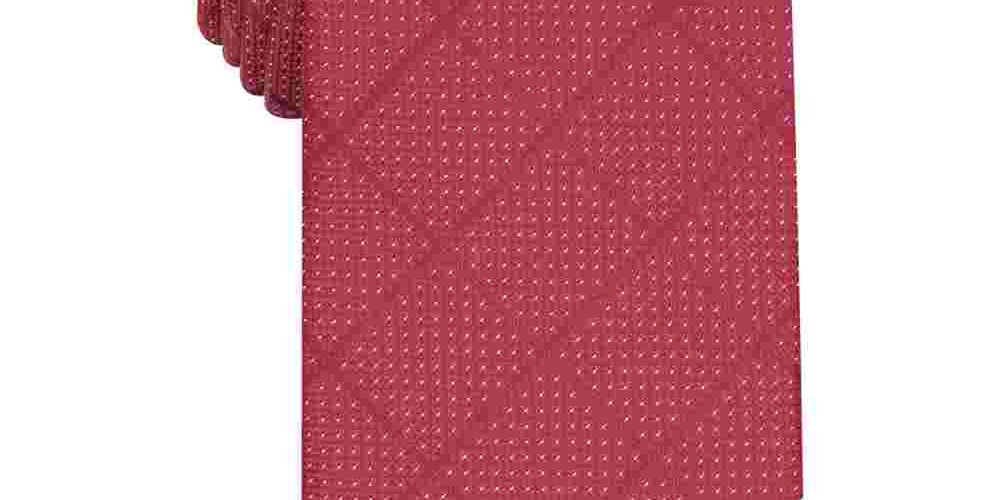 Alfani Men's Windowpane Tie Wine Size Regular