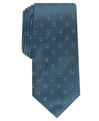 Alfani Men's Camino Neat Silk Blend Business Neck Tie Green Size Regular