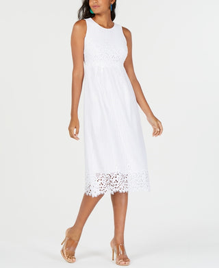 Alfani Women's Lace Midi Dress White Size 14 Petite