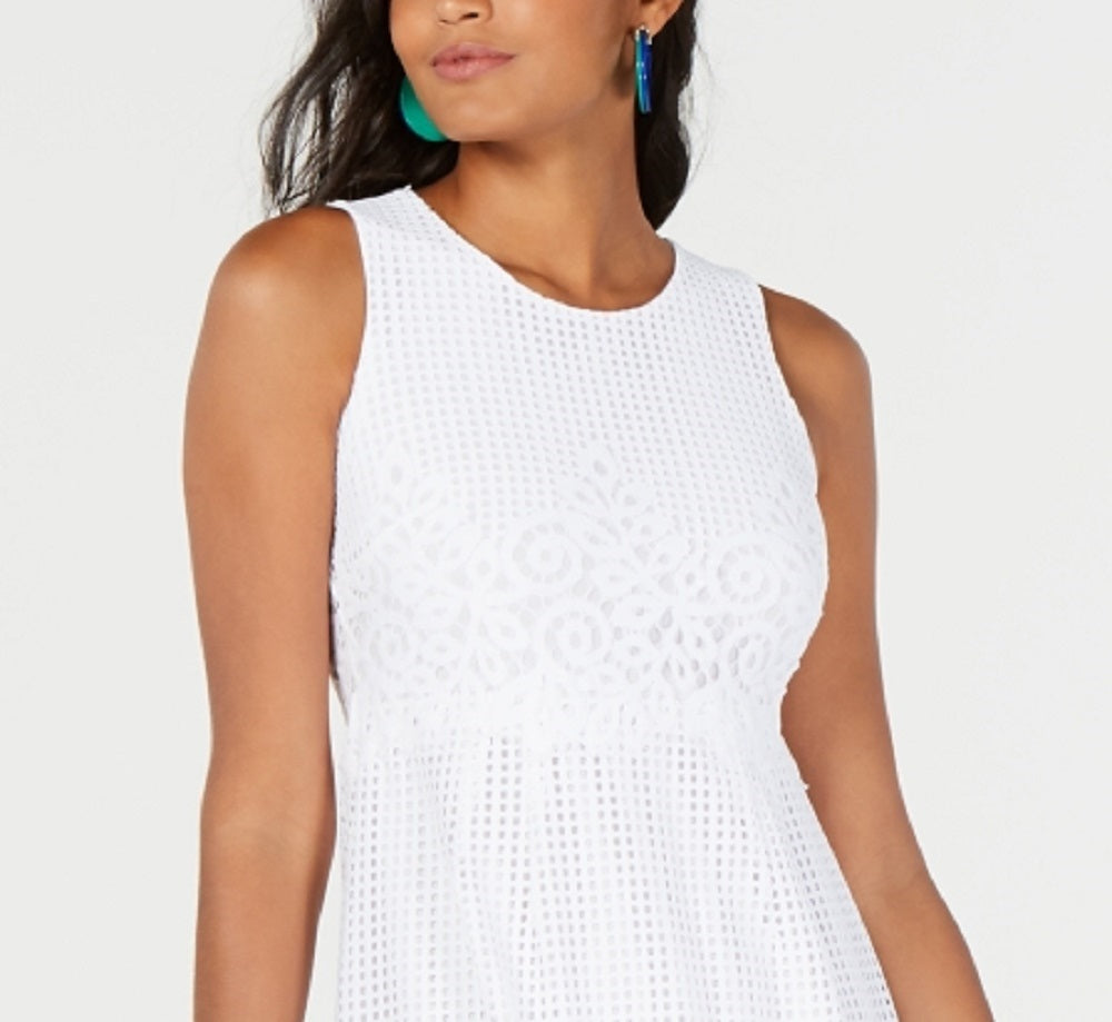 Alfani Women's Lace Midi Dress White Size 14 Petite