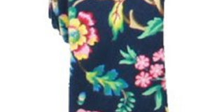 Bar III Men's Crown Floral Skinny Business Neck Tie Navy Size Regular