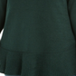 Style & Co Women's Plus Ruffled Trim Scoop Neck Sweater Green Size 0X