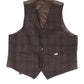 Ralph Lauren Men's Classic Fit Brown Plaid Vest Brown Size 46 REG