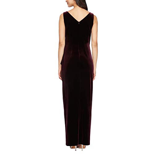 Alex Evenings Women's Sleeveless Gown Aubergine Size 4
