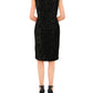 Ralph Lauren Women's Velvet Lace Sheath Dress Black Size 12