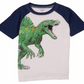 Carter's Boy's Dinosaur T Rex Slubbed Raglan Tee White Size 5