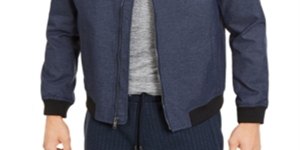 Alfani Men's Bomber Jacket Blue Size Medium