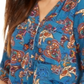 NY Collection Women's Paisley Blouse Blue Size Petite X-Large