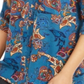NY Collection Women's Paisley Blouse Blue Size Petite X-Large