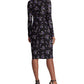 Ralph Lauren Women's Long Sleeve Knee Length Sheath Dress Black Size 12