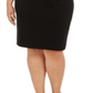 Connected Women's Plus Flutter Sleeve Sheath Dress Black Size 14W