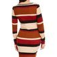 Ultra Flirt Junior's Sheath Rib Knit Stripe Sweater Dress Beige Size XX-Small
