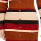 Ultra Flirt Junior's Sheath Rib Knit Stripe Sweater Dress Beige Size XX-Small