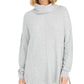 Style & Co Women's Textured Heather Long Sleeve Turtle Neck Sweater Gray Size Petite Small