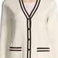 Anne Klein Women's Ivory Long Sleeve Sweater White Size Medium