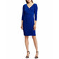 Ralph Lauren Women's Long Sleeve Above the Knee Dress Blue Size 10 Petite