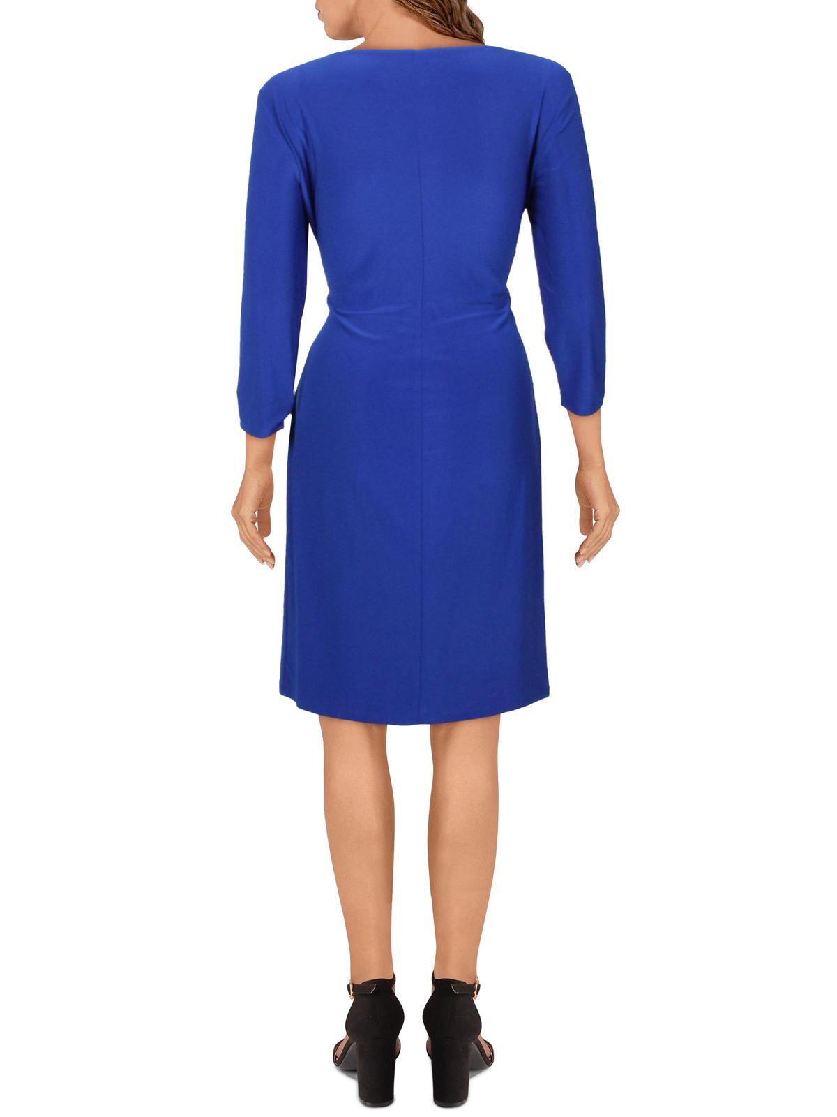 Ralph Lauren Women's Long Sleeve Above the Knee Dress Blue Size 10 Petite