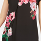 INC International Concepts Women's Petite Floral-Print V-Neck Top Black Size PM