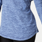 Karen Scott Women's Sport Space-Dye Microfleece Top Navy Size Small