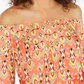 Style & Co Women's Printed Off-The-Shoulder Top  Orange Size Medium