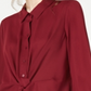 Alfani Women's Twist Front Button up Top Maroon Size -Petite S