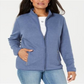 Karen Scott Women's Zip Front Sweater Green Size Petite S/M
