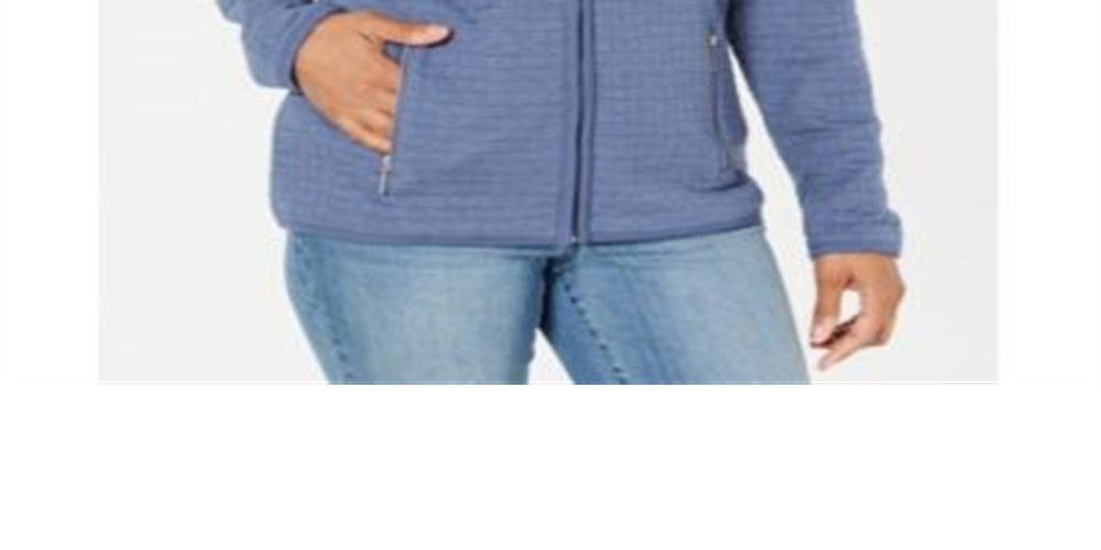 Karen Scott Women's Zip Front Sweater Green Size Petite S/M