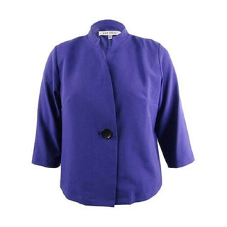 Kasper Women's Solid Suit Coat Purple Size 14