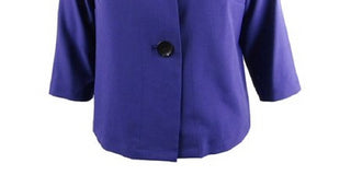 Kasper Women's Solid Suit Coat Purple Size 14