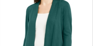 JM Collection Women's Open Front Cardigan Sequoia Size Petite XL