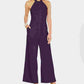 Julia jordan Women's Twist-Front Halter Jumpsuit Purple Size 6