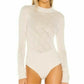 Free People Women's Whats the Pointelle Bodysuit White Size Medium