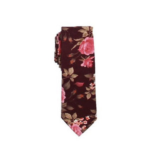 Bar III Men's Louden Floral Business Neck Tie Red Size Regular