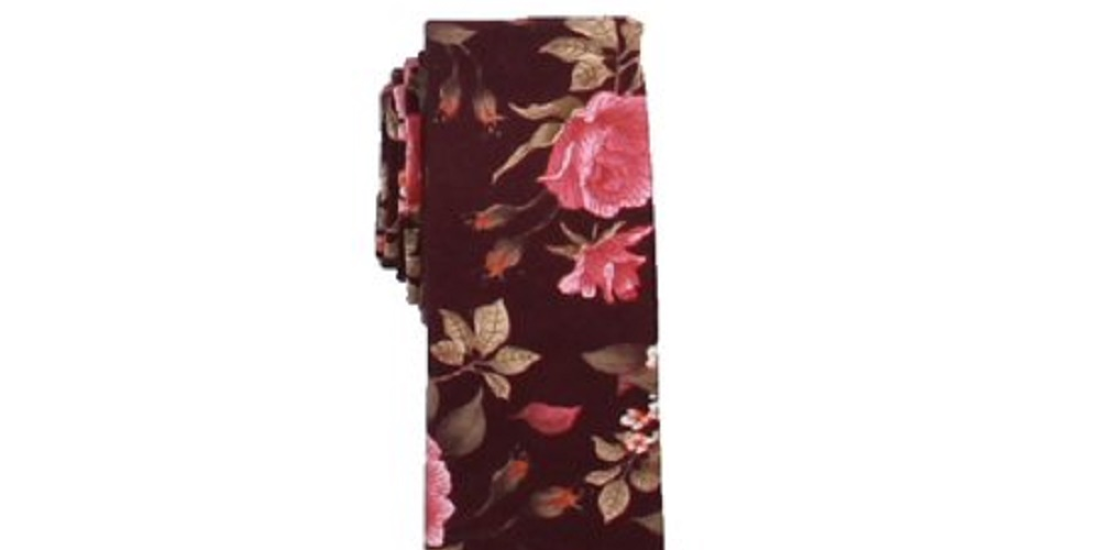 Bar III Men's Louden Floral Business Neck Tie Red Size Regular