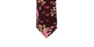 Bar III Men's Louden Floral Business Neck Tie Red Size Regular