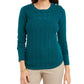 Charter Club Women's Cable Sweater Green Size Large