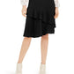 Alfani Women's Tiered Ruffle Skirt Black Size 10