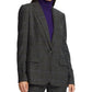 Ralph Lauren Women's Check Blazer Wear to Work Coat Gray Size 14