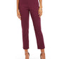 NY Collection Women's Straight Leg Pull On Pants Purple Size Petite Large