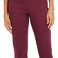 NY Collection Women's Straight Leg Pull On Pants Purple Size Petite Large