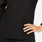 Thalia Sodi Women's Ruffle Trim Keyhole Top Black Size Large