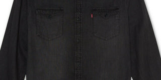 Levi's Men's Matthew New Western Denim Shirt Black -Smoke Gray Size S
