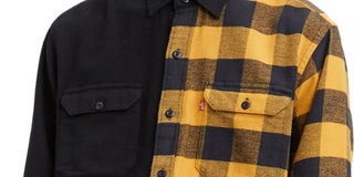 Levi's Men's Jackson Plaid Collar Button Down Shirt Black Size Large