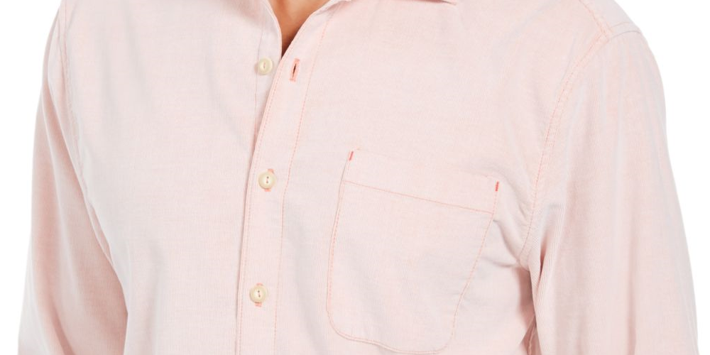 Tommy Bahama Men's Collared Classic Fit Dress Shirt Pink Size XXX-Large