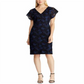 Ralph Lauren Women's Floral Lace Dress Blue Size 6